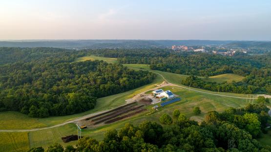  An aerial view of the 俄亥俄大学 Compost Facility. 