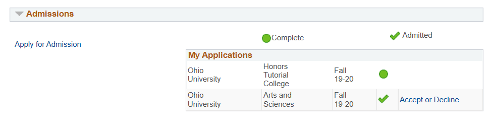 HTC and other College listed
