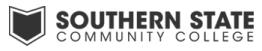 Black and white logo that reads Southern State Community College