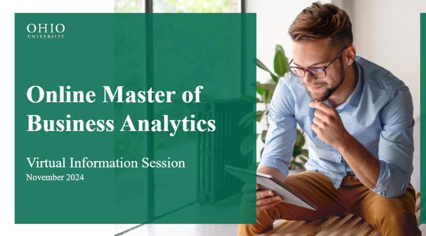 Online Master of Business Analytics, Virtual Information Session, November 2024