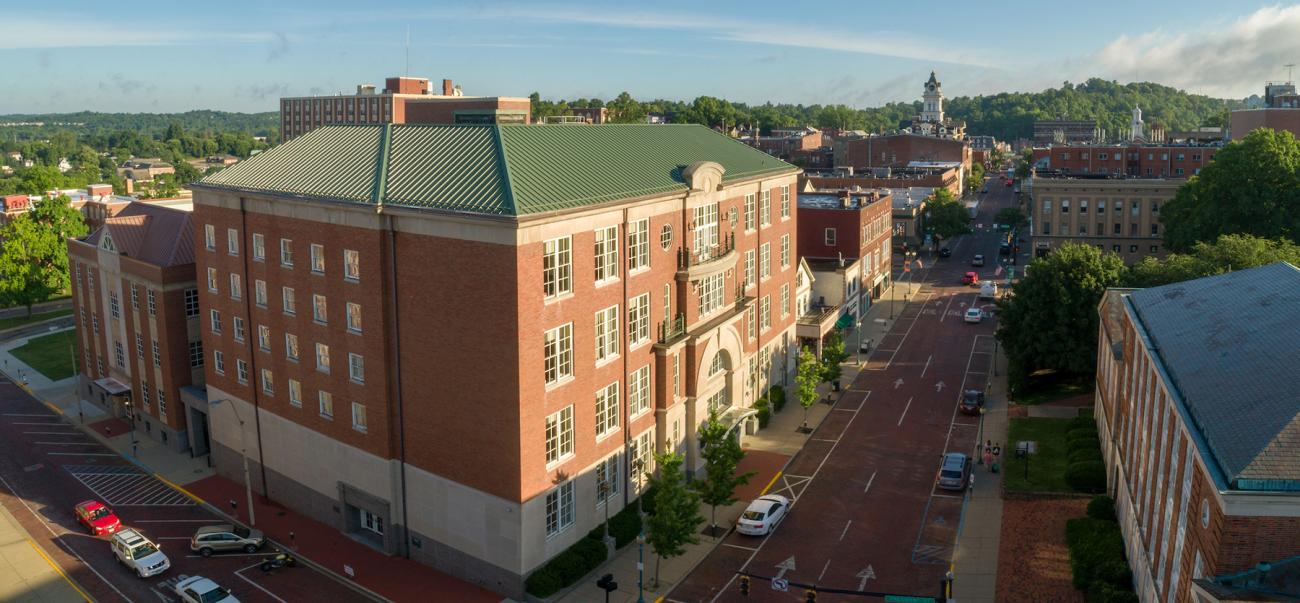 Exterior of Copeland Hall, home of Ohio University's College of Business