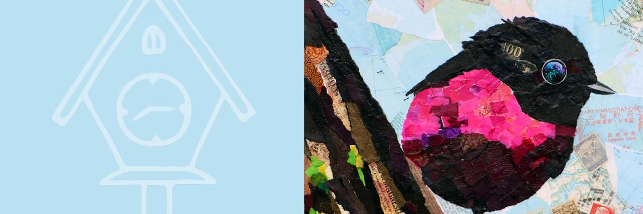 Quarter After Eight vol 29 cover, with bird house and colorful bird