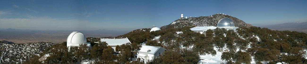 The MDM Observatory buildings sit near Kitt Peak in Tuscon, Arizona.