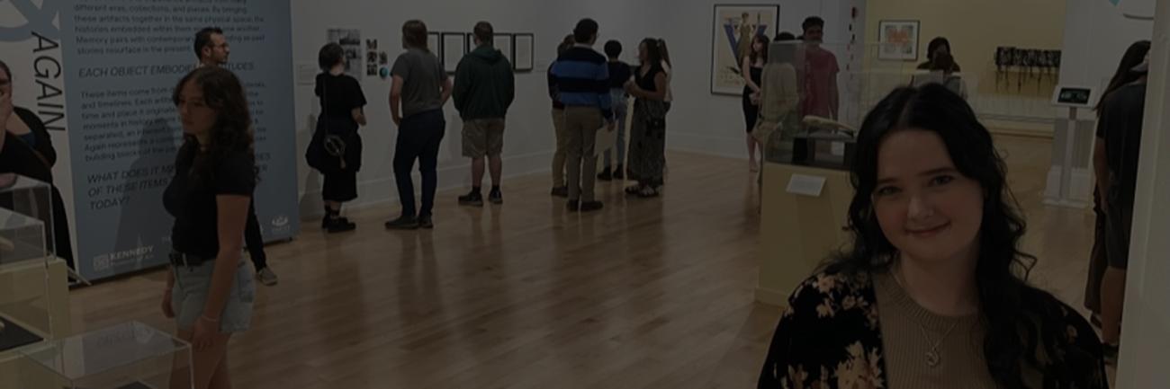 Anna Denman with her 2023 Kennedy Museum of Art Exhibit