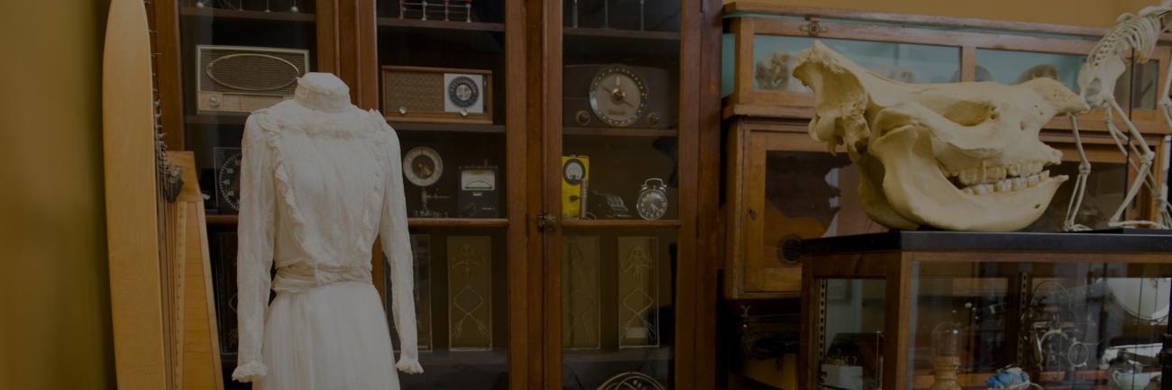 An historical exhibit at the history museum in Athens, Ohio