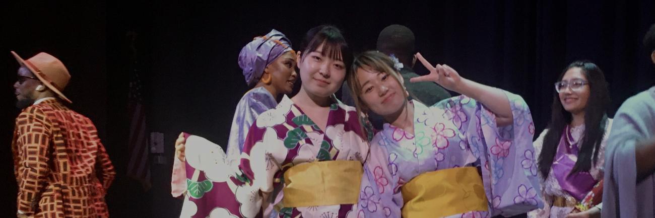 Mina Katayama and Aya Ikeda during Intl Week Fashio Show