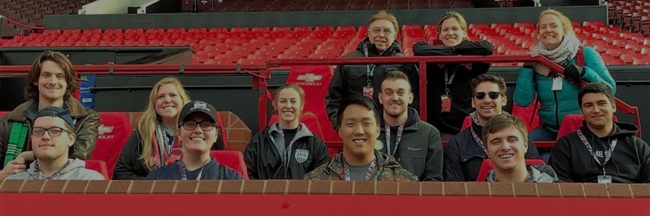 UK sport and culture class at a soccer match