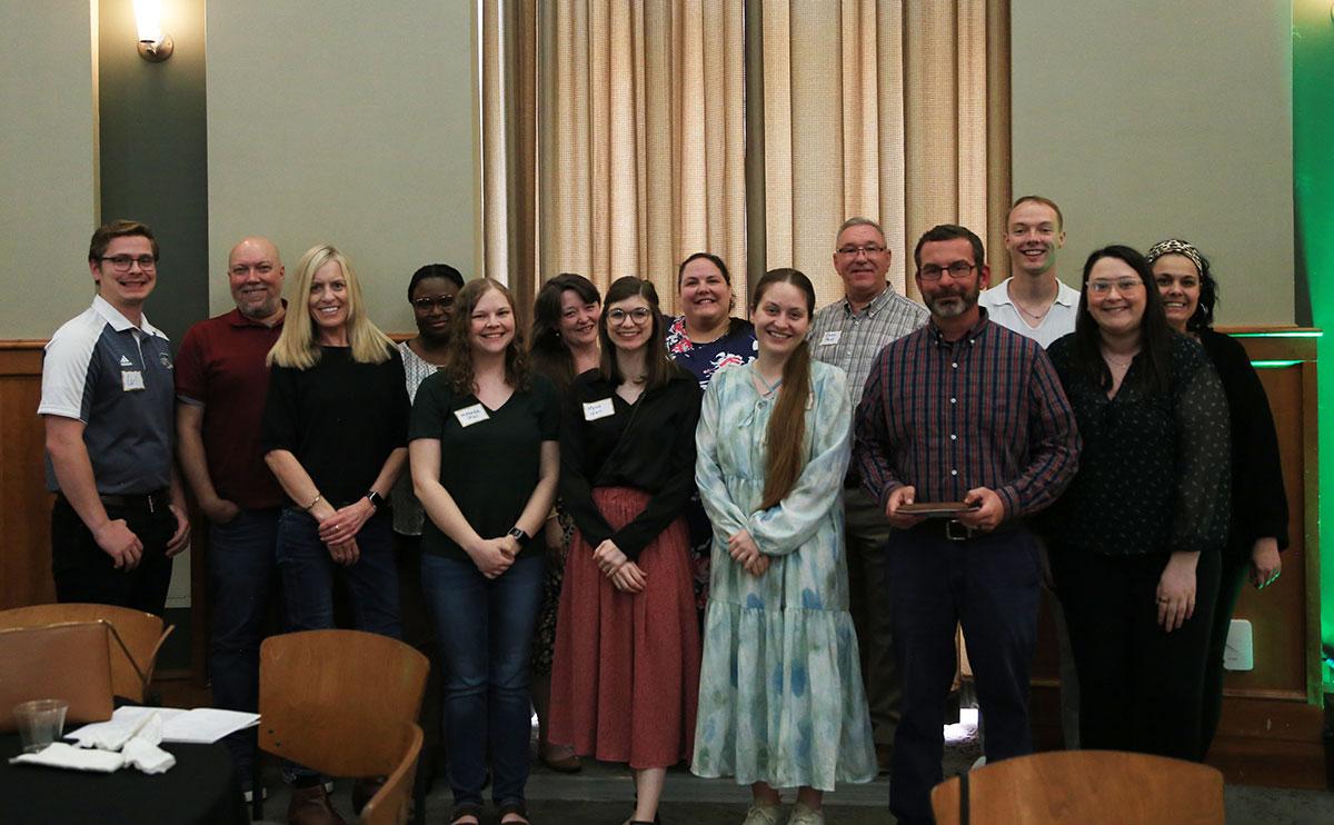 Faculty in the College of Arts & Sciences pose during the 2025 awards ceremony