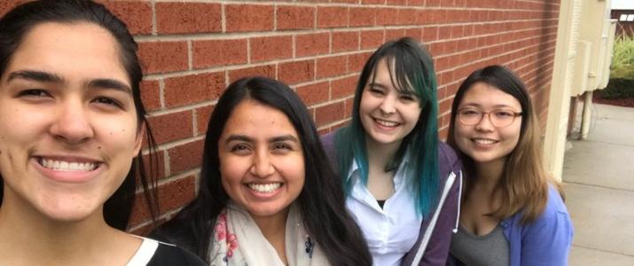 Franchesca Rife (second from right) with other interns at Tapestri.