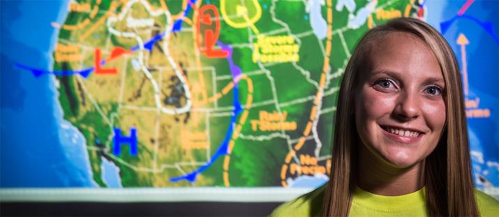 Krista Thomason is majoring in Physics-Meteorology.
