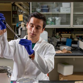 Sal Gomez in biology lab