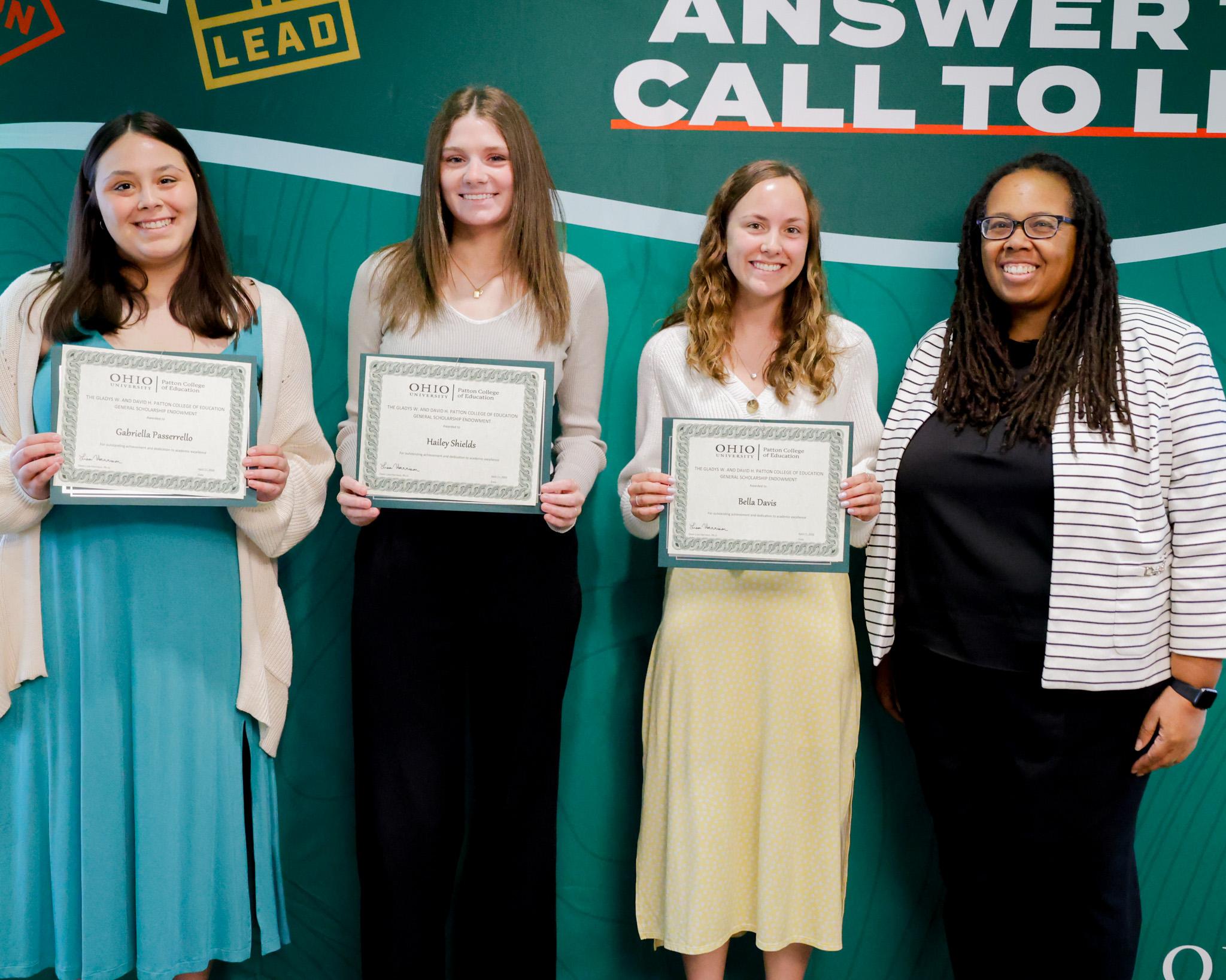 The Gladys W. and David H. Patton College of Education General Scholarship Winners 2024-25