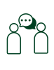 Two people talking