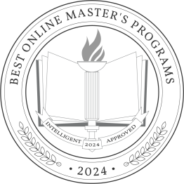 Logo for Best Online Master's Programs for 2024 from Intelligent.com
