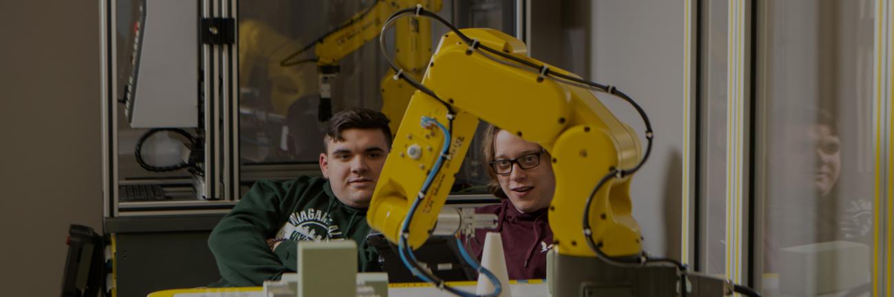 OHIO Engineering students work in the robotics lab