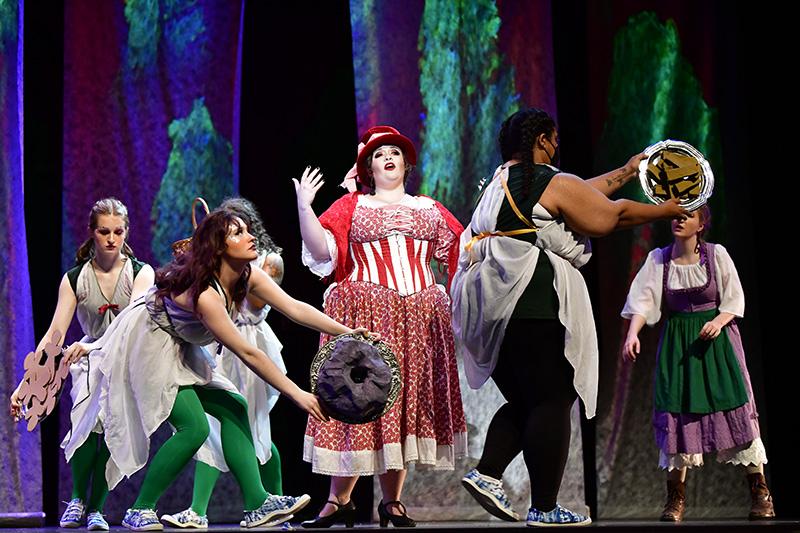 Group of performers on stage