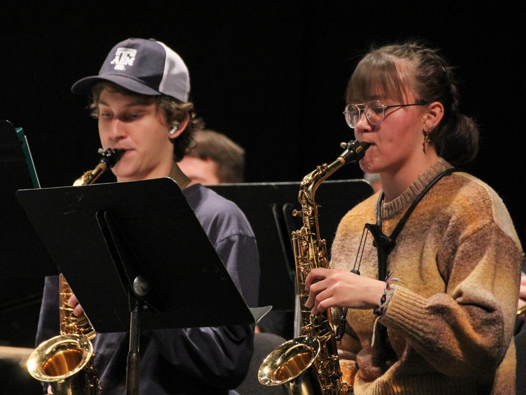 The University Concert Band Playing 