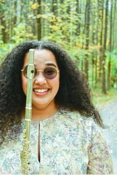 Veronica Nickerson with her flute.