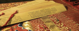 Thai manuscript written on a palm leaf
