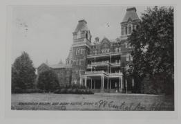 Administration Building, State Insane Hospital, Athens, O.  Postcard.  Late nineteenth century.