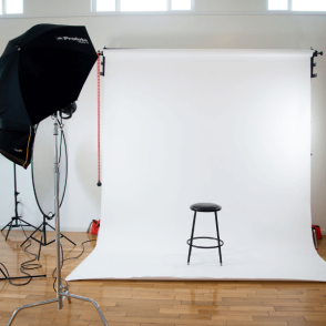 Empty staged photo shoot