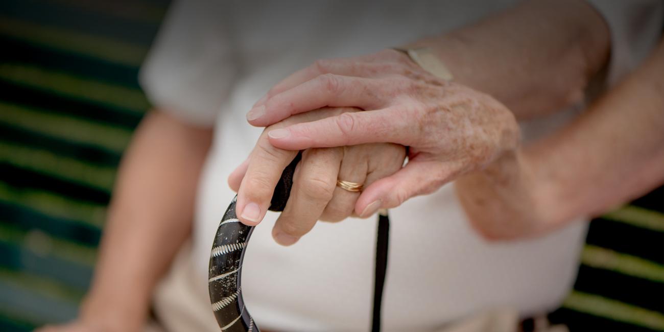 Person holding hand