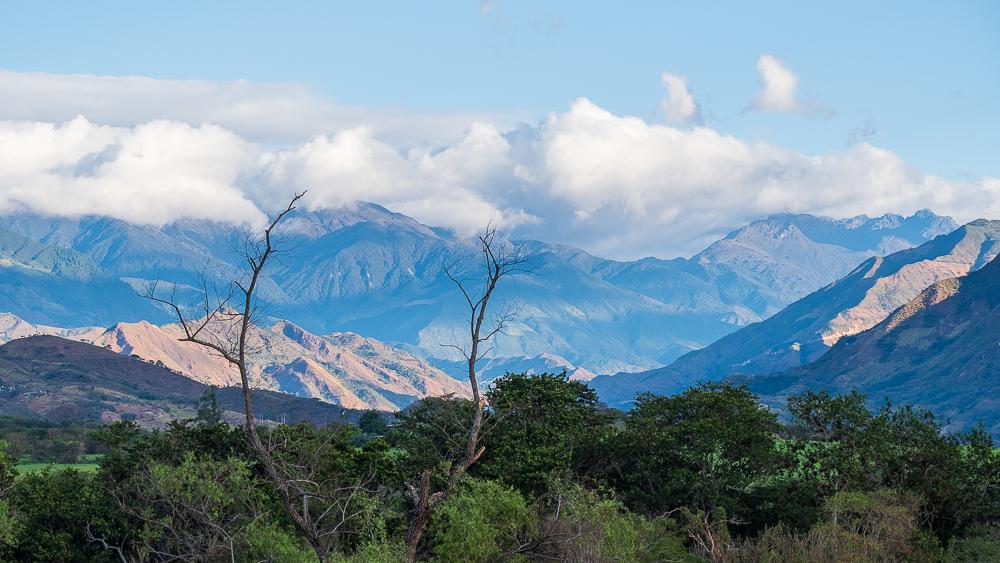 Sunrise in Loja Province, Ecuador , this shows a landscape of the mountains. 