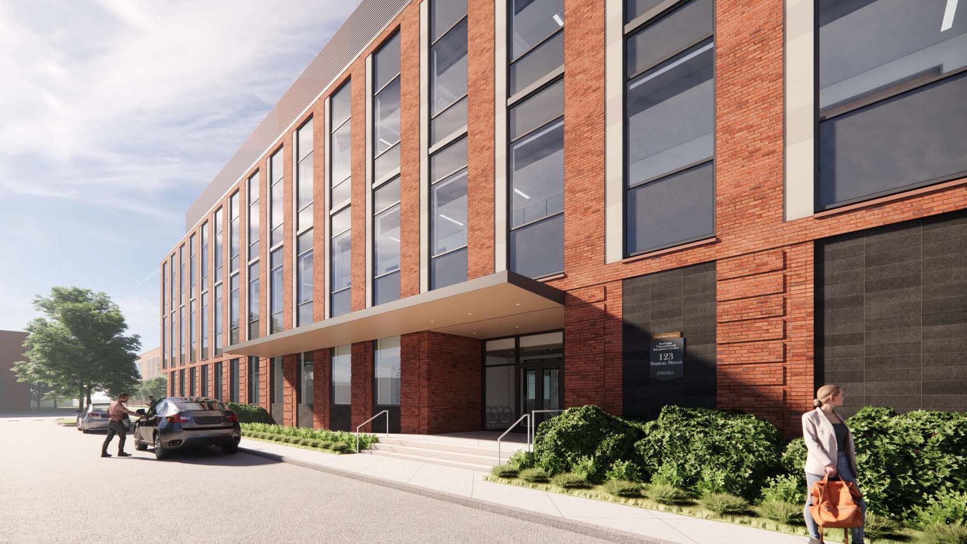 Rendering of the new Heritage Translational Research facility coming to OHio University in 2025.