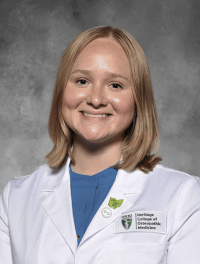 head shot of Amelia Seasholtz in white coat