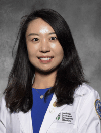 head shot of Claire Chen in white coat