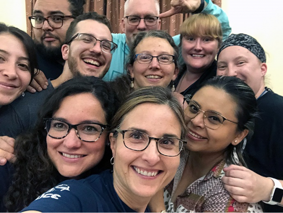 Selfie of a group of international research ORUP faculty