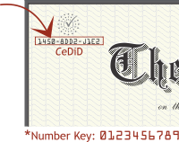 An example of an electronic degree and where to find the CeDiD number.