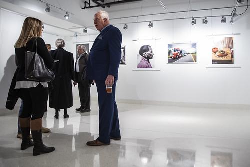 Image of Dan Dry's exhibit inside of the VisCom Gallery.