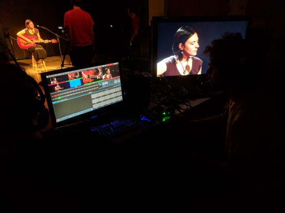 Students record a live musical performance