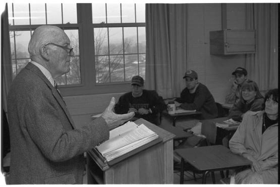 Paul H. Boase delivering class lecture