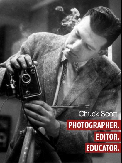 Chuck Scott uses an old camera in the 19702