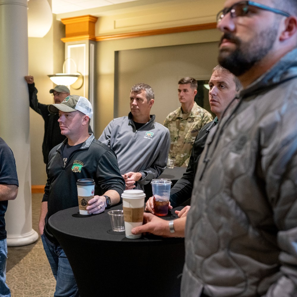Student veterans participating in Veterans Lounge opening ceremony