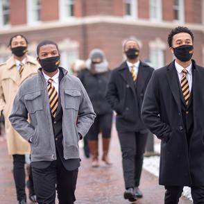 Members of Alpha Phi Alpha participate in the Dr. Martin Luther King Jr. Silent March