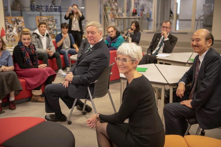 OHIO meets with students at Chubu, 2018