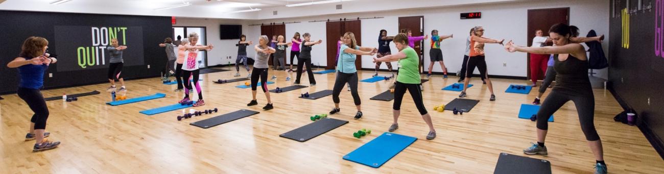 Group Yoga session