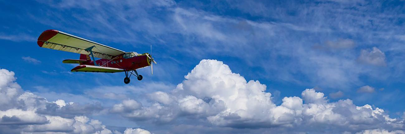 Aircraft in the clouds