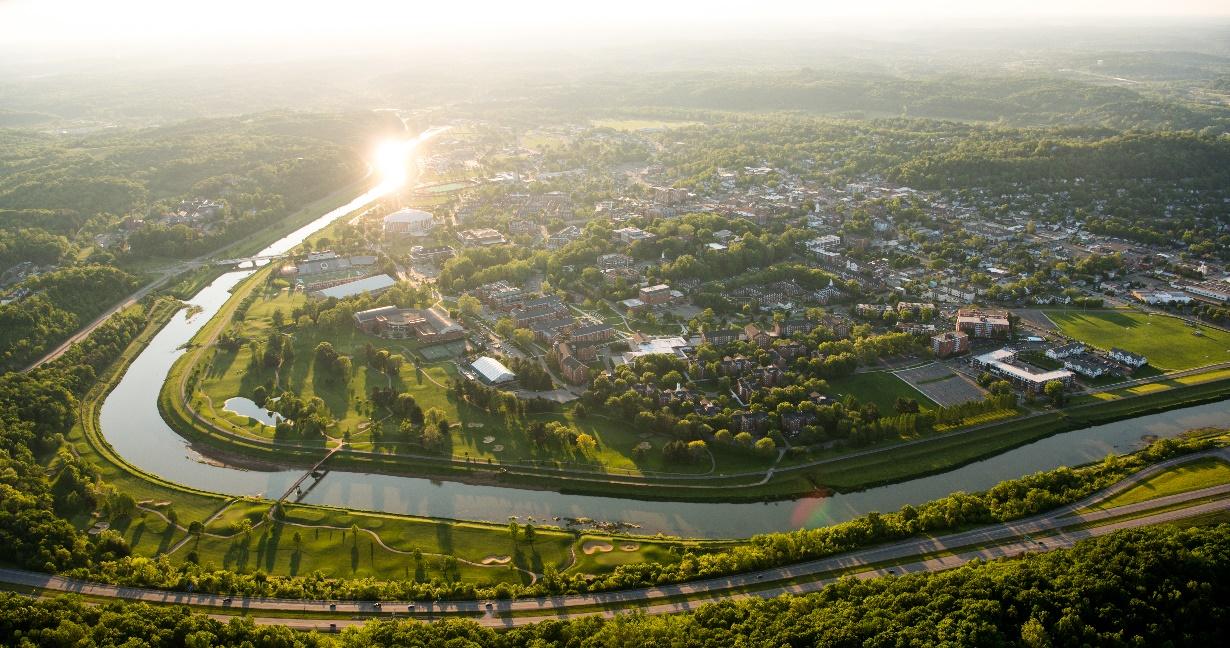 Aerial view of Ohio University