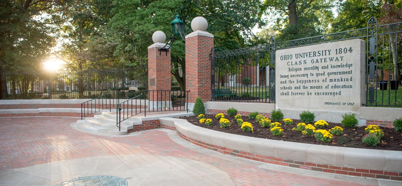 College gateway at Ohio University