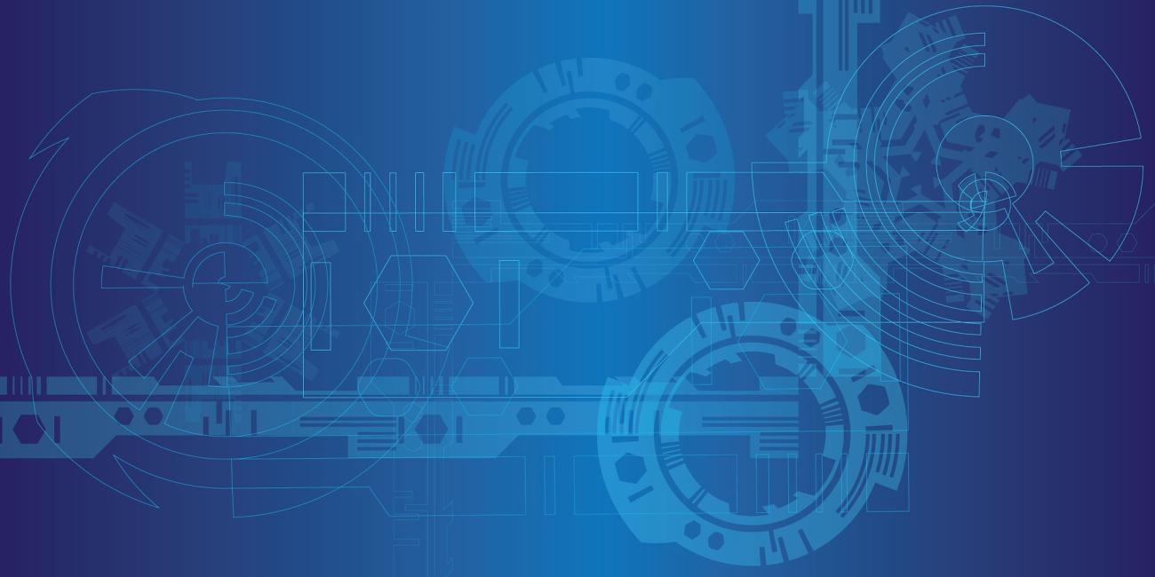 Abstract network artwork on blue background