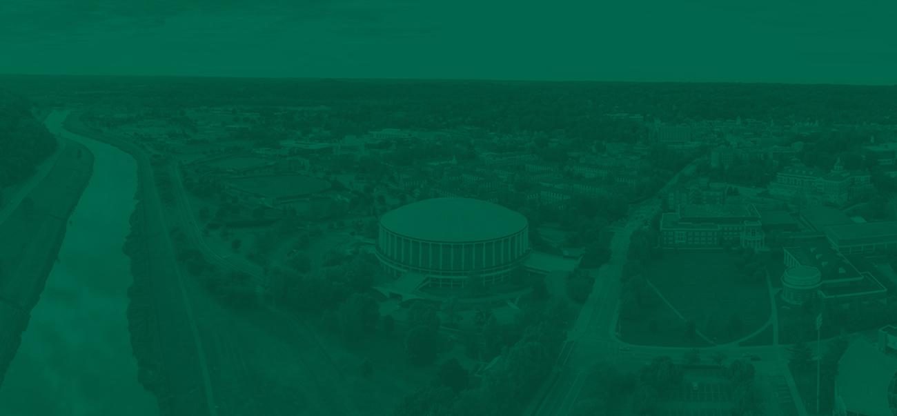 Aerial view of Ohio University's Athens campus
