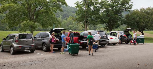 Campus parking lot