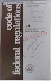Code of Federal Regulation Envelope