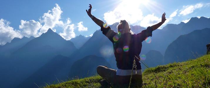 Person in a mountain