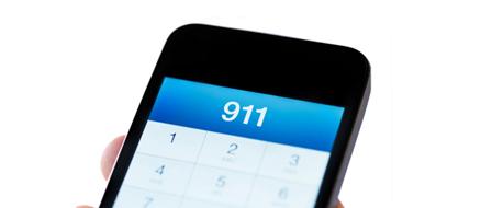 Phone with 911 dialed in