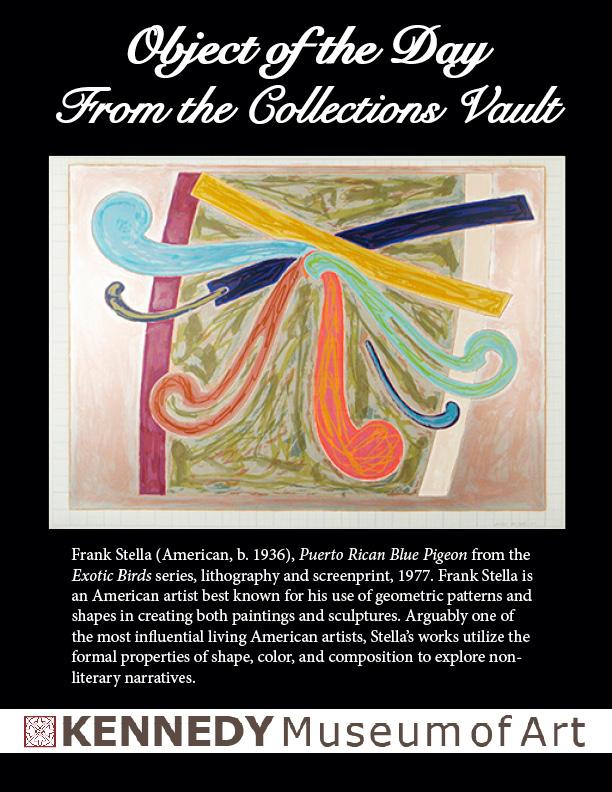 curving abstract shapes fanned out in different colors